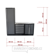 AKČNÍ SET Sestava 3 ks dílenského nábytku SET-CA01020 s nerezovou pracovní deskou MB-TGW53S náhled