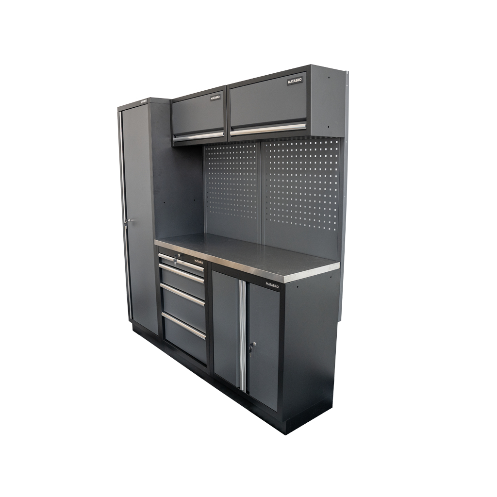 Matabro AKČNÍ SET Sestava 5 ks dílenského nábytku SET-CA01022 s nerezovou pracovní deskou MB-TGW53S SET-CA01022