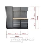 AKČNÍ SET Sestava 5 ks dílenského nábytku SET-CA01026 s dřevěnou pracovní deskou MB-TGW53 náhled