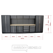 AKČNÍ SET Sestava 10 ks dílenského nábytku SET-CA01039 s dřevěnou pracovní deskou MB-TGW53 náhled