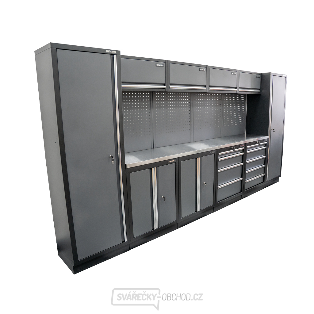AKČNÍ SET Sestava 10 ks dílenského nábytku SET-CA01050 s nerezovou pracovní deskou MB-TGW53S AKČNÍ SET Sestava 10 ks dílenského nábytku SET-CA01050 s nerezovou pracovní deskou MB-TGW53S gallery main image
