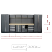 AKČNÍ SET Sestava 10 ks dílenského nábytku SET-CA01053 s dřevěnou pracovní deskou MB-TGW53 náhled