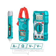Sada digitálního multimetru, multimetru klešťového a zkoušečky AC napětí, Total gallery main image