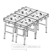Pracovní skládací stůl Fortum, 850x600mm, výška 73,5-88,5cm Pracovní skládací stůl Fortum, 850x600mm, výška 73,5-88,5cm náhled