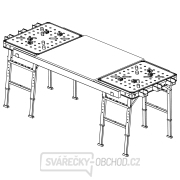 Pracovní skládací stůl Fortum, 850x600mm, výška 73,5-88,5cm náhled