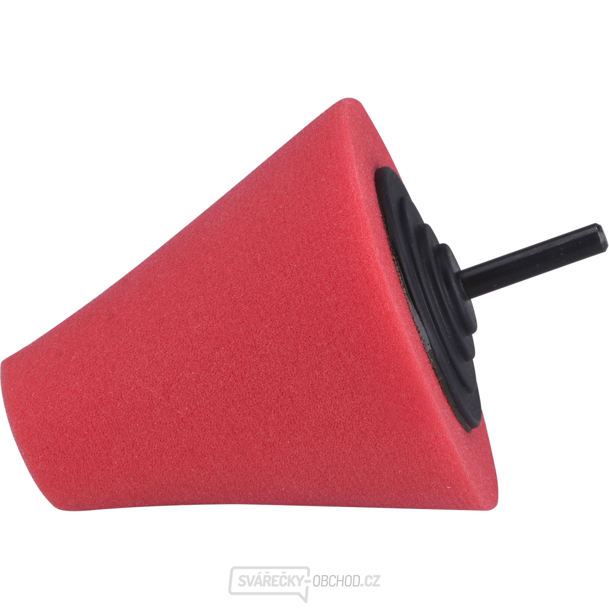 Kužel leštící pěnový, T10, červený, ⌀80mm, stopka 6mm