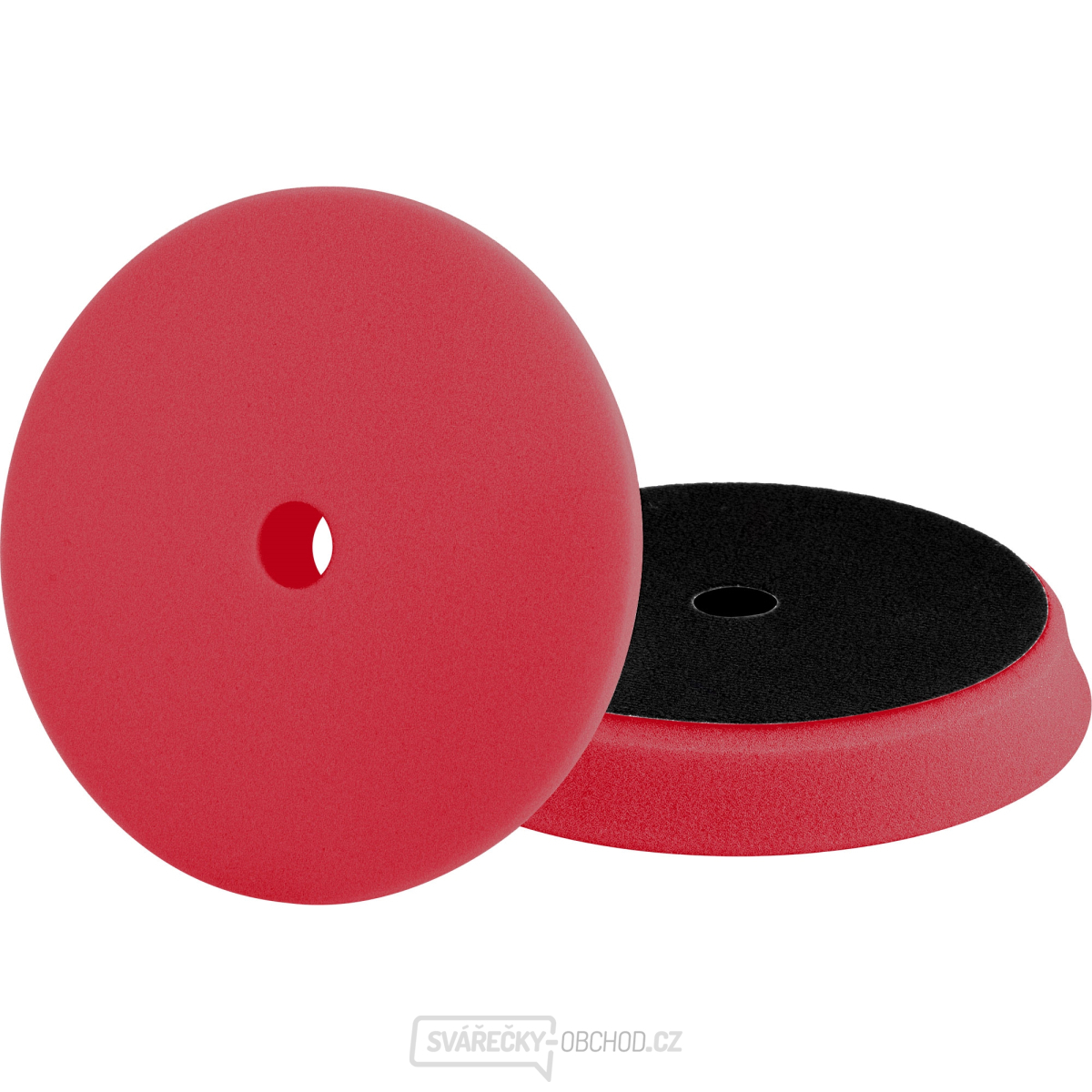 Kotouč leštící pěnový, orbitální, T10, červený, ⌀150x25mm, suchý zip ⌀127mm
