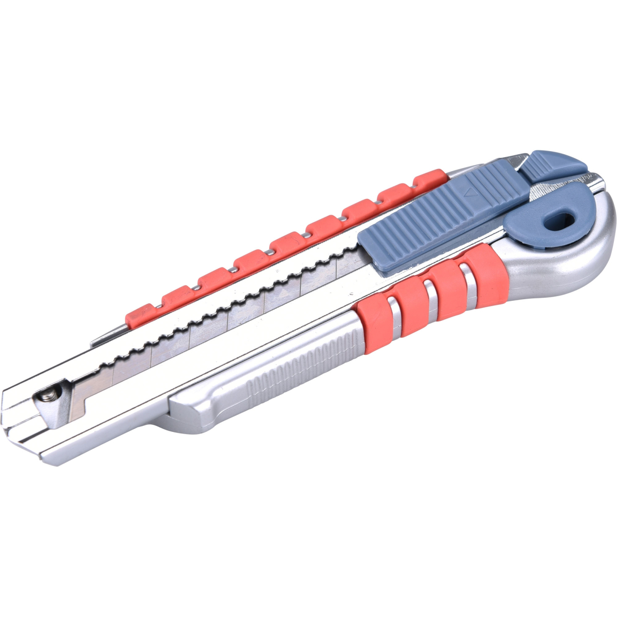 EXTOL PREMIUM Nůž ulamovací s kovovou výstuhou a zásobníkem, 18mm Auto-lock 8855015