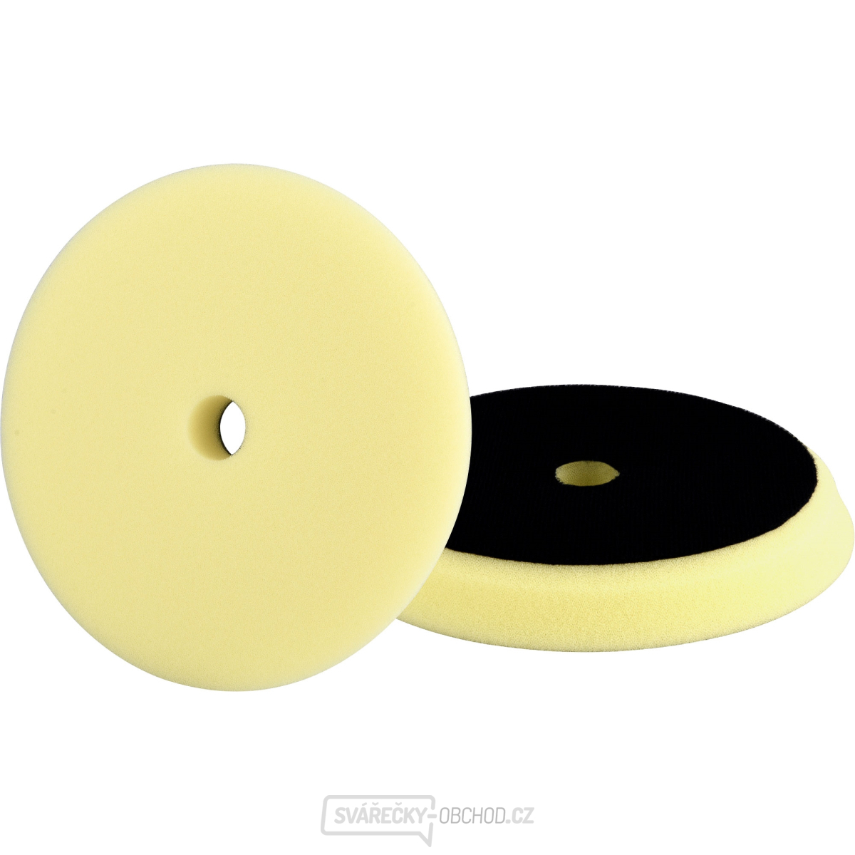 Kotouč leštící pěnový, orbitální, T80, žlutý, ⌀150x25mm, suchý zip ⌀127mm