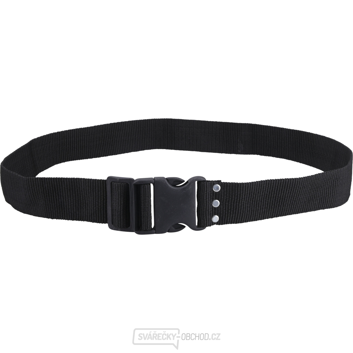 Opasek nylonový černý, š.5cm x d.122cm, plast. přezka, nylon
