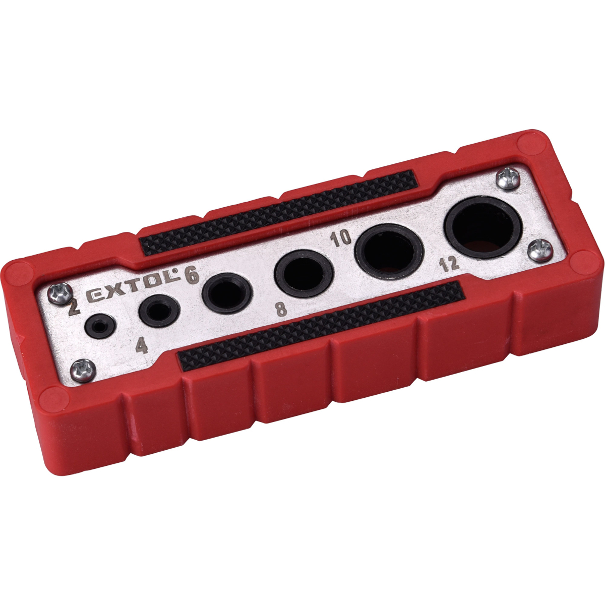 EXTOL PREMIUM Vrtací vodící šablona, O 2-4-6-8-10-12mm 8801920