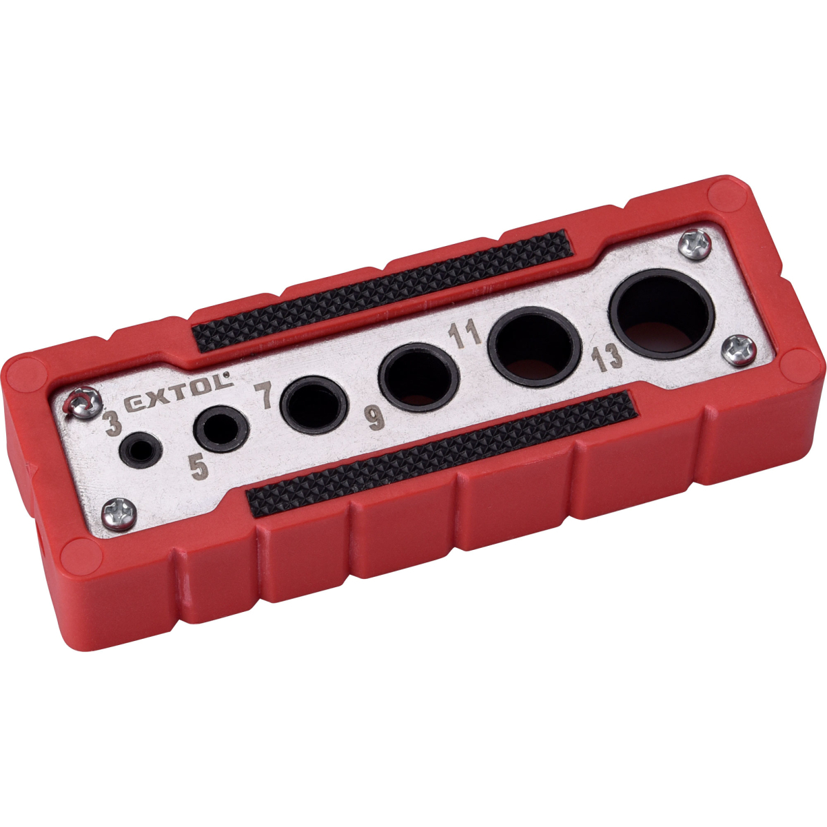 EXTOL PREMIUM Vrtací vodící šablona, O 3-5-7-9-11-13mm 8801921