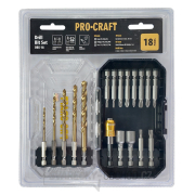 Sada vrtáků a bitů Procraft DBS-18, S2 | DBS-18 Sada vrtáků a bitů Procraft DBS-18, S2 | DBS-18 náhled