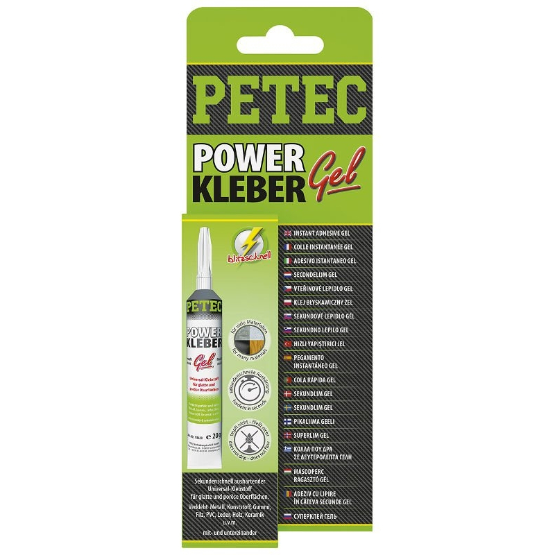 Univerzální jednosložkové gelové lepidlo PETEC 93720 20 g 2801000093720