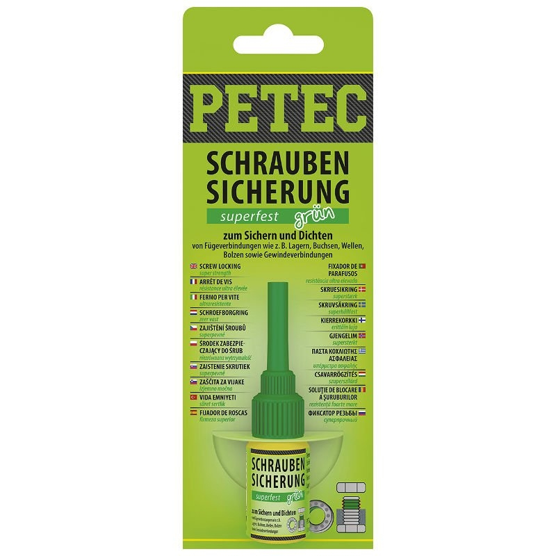 Přípravek pro zajištění šroubů PETEC 93005 - super pevnost, 5 g 2801000093005