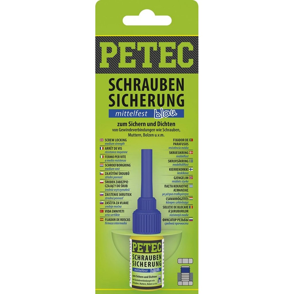 Přípravek pro zajištění šroubů PETEC 91005 - střední pevnost, 5 g 2801000091005