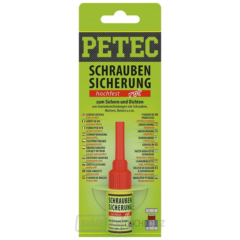 Přípravek pro zajištění šroubů PETEC 92005 - vysoká pevnost, 5 g