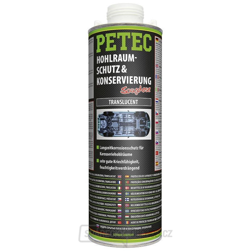 Parafinový vosk pro ochranu karosérií, 1000 ml PETEC 73510