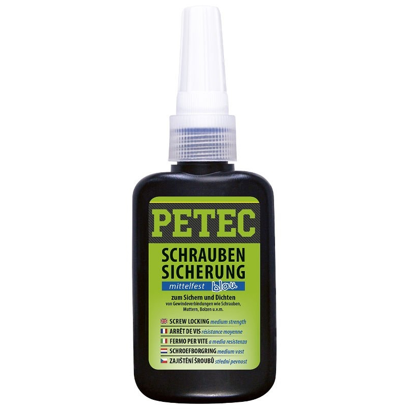 Přípravek pro zajištění šroubů - střední pevnost, 50 g PETEC 91050 2801000091050