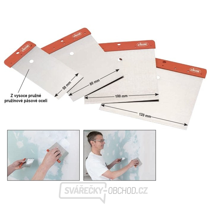 Sada kovových japonských stěrek VIGOR V4279