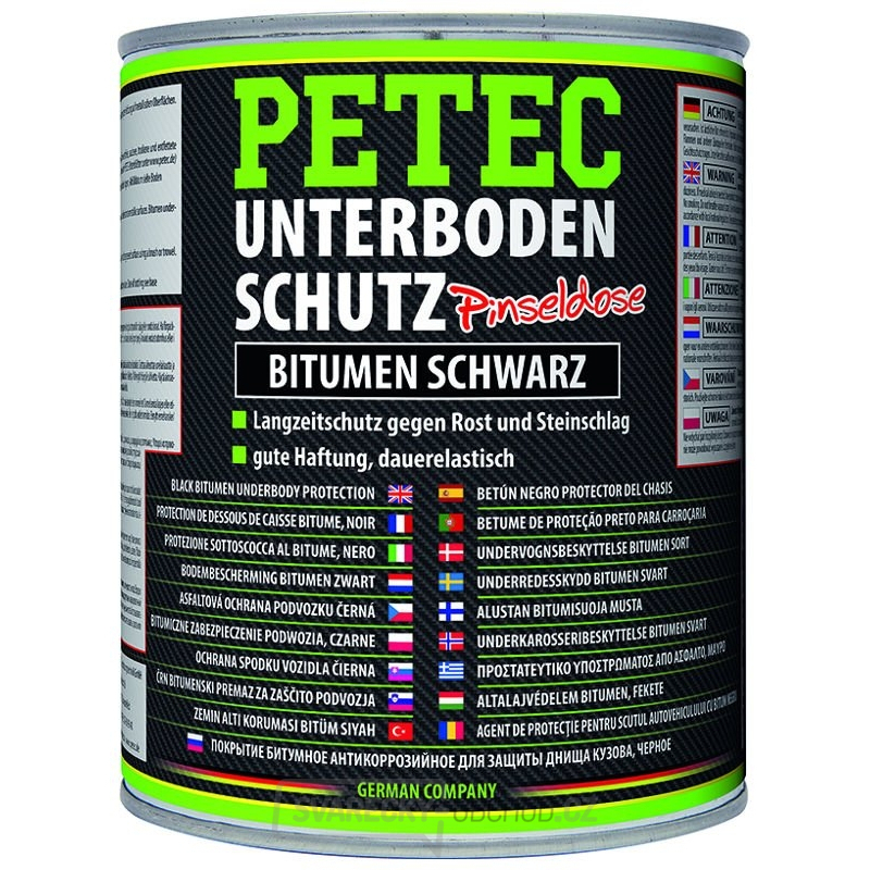 Bitumenová hmota na spodek automobilů, 1000 ml plechovka PETEC 73100 