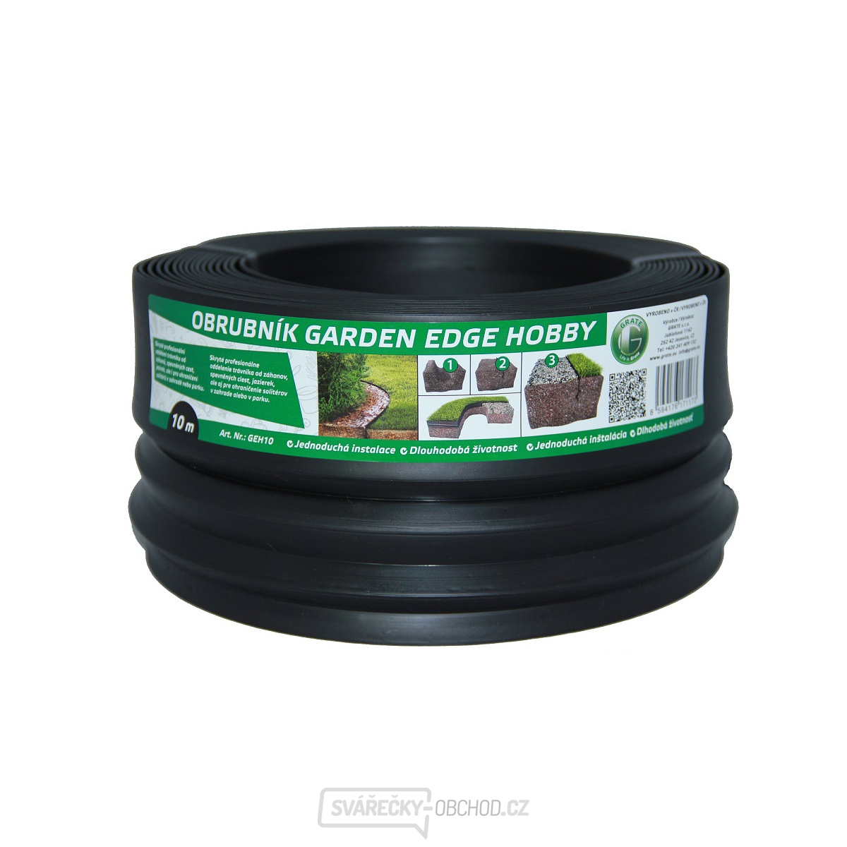 Zahradní obrubník GARDEN EDGE HOBBY 10 m černý LG1588