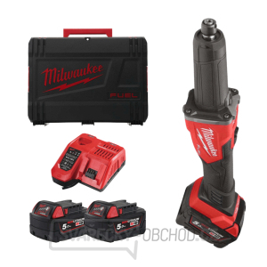 Aku přímá bruska Milwaukee M18 FDGRB-502X, pro stopkové nástroje 6 a 8 mm, 2x Aku (18V, 5,0 Ah), 4933480954 gallery main image