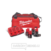 Aku nabíjecí sada Milwaukee M12 NRG-424b, 2x Akumulátor M12 B2 a 2x M12 B4 + Aku nabíječka M12 C4 + Taška, 4933471772 Náhled