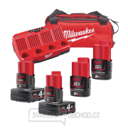 Aku nabíjecí sada Milwaukee M12 NRG-424b, 2x Akumulátor M12 B2 a 2x M12 B4 + Aku nabíječka M12 C4 + Taška, 4933471772 gallery main image