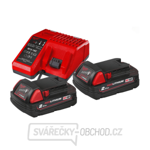 Aku nabíjecí sada Milwaukee M18 NRG-202, 2x Akumulátor M18 B2 + Aku nabíječka M12-18 C, 4933459213 gallery main image