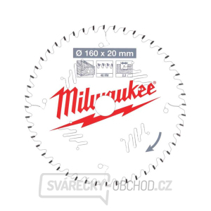 Pilový kotouč Milwaukee pro okružní pily na dřevo 160 x 20 x 2.2 x 48ATB, 4932471291 gallery main image