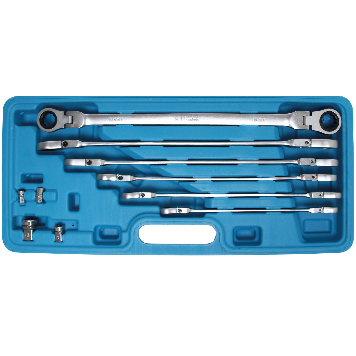 Sada oboustranných ráčnových kloubových klíčů BGS 1541 | 8 - 19 mm | 10dílná BGS1541
