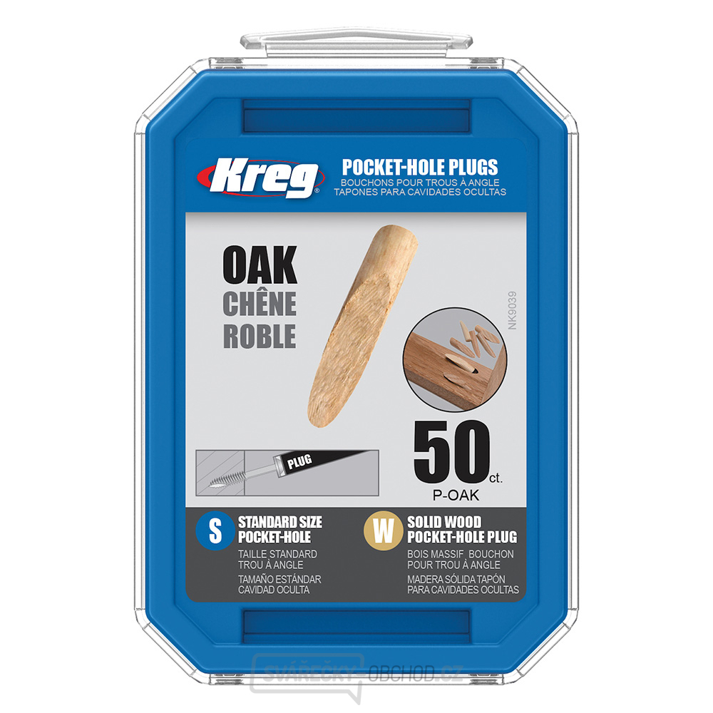 Kreg Standard Záslepky pro skryté spoje - dub, 50 ks