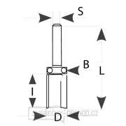 IGM M112 Drážkovací fréza s ložiskem - D16x25 L65 S=8 HW Náhled