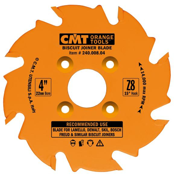 Levně CMT Kotouč lamelovací pro lamelové spoje - D100x3,96 d22 Z8 HW rovný zub C24100804