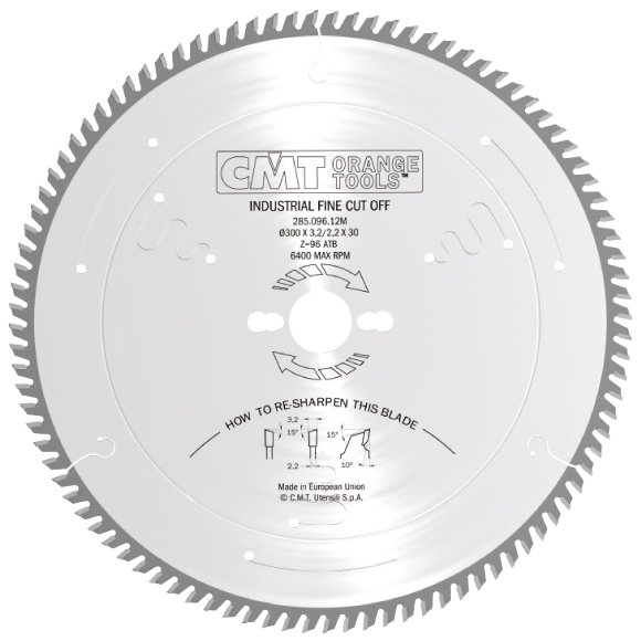 CMT Industrial Pilový kotouč pro finální příčné řezy - D305x3,2 d30 Z72 HW -5°Neg C29407222M