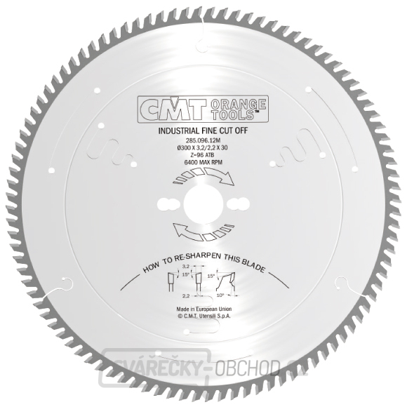 CMT Industrial Pilový kotouč pro finální příčné řezy - D315x3,2 d30 Z72 HW