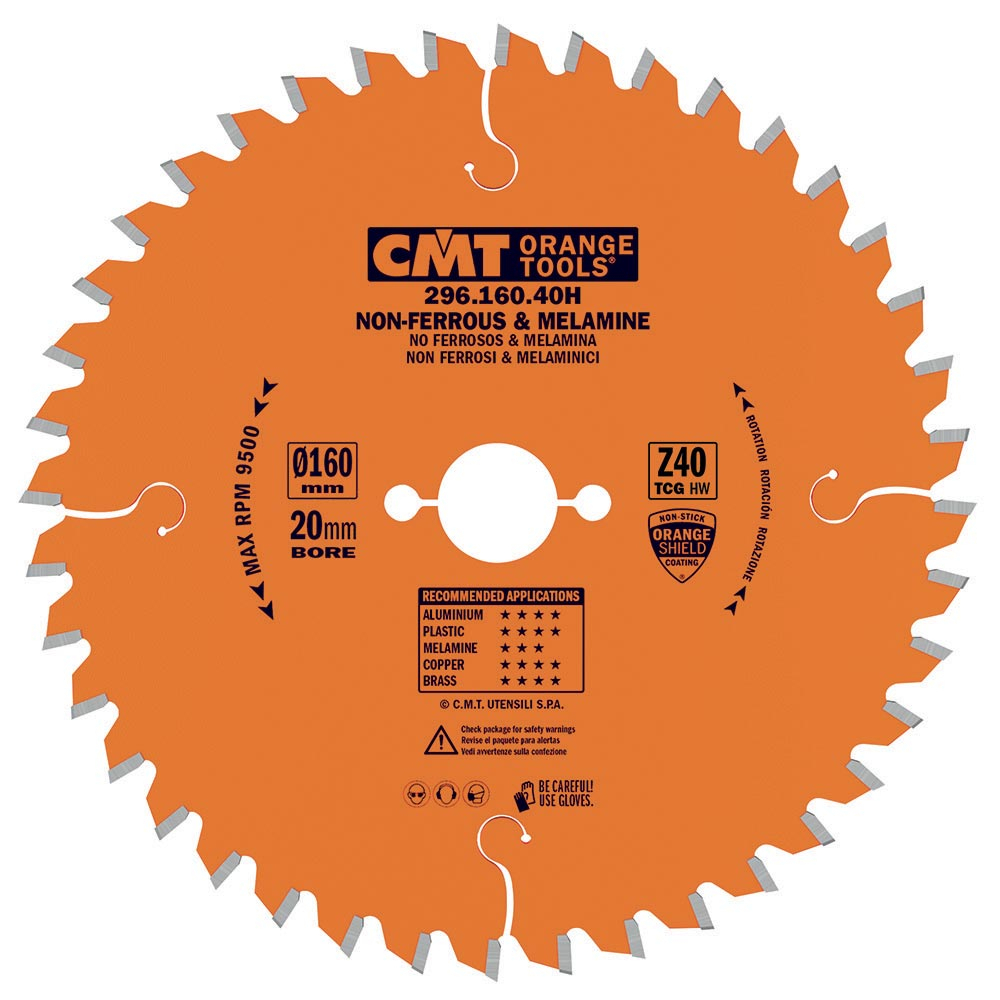 CMT Orange Pilový kotouč na lamino, plast a neželezné kovy - D160x2,2 d20 Z56 HW C29616056H