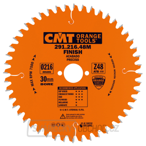 CMT Orange Pilový kotouč pro elektronářadí univerzální - D216x2,8 d30 Z48 HW -5°Neg CMT Orange Pilový kotouč pro elektronářadí univerzální - D216x2,8 d30 Z48 HW -5°Neg gallery main image