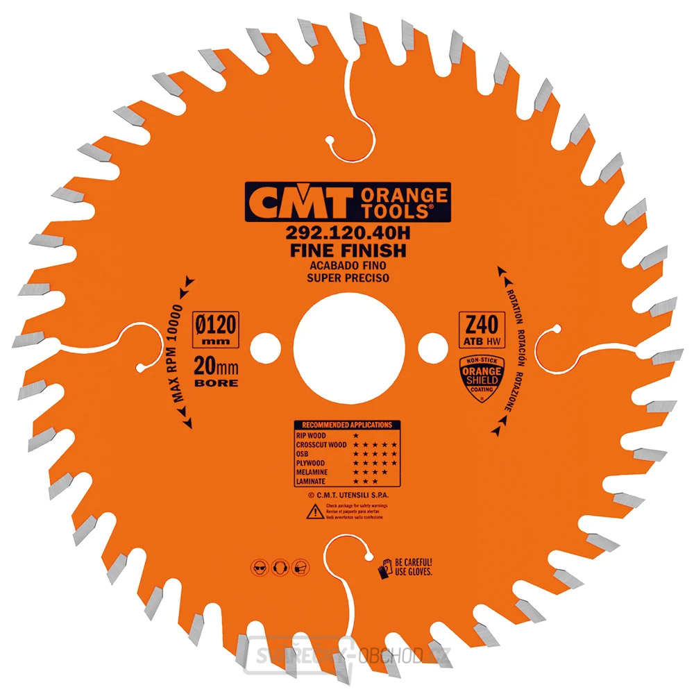 CMT Orange Pilový kotouč pro elektronářadí, finální řez - D160x2,2 d20 Z56 HW