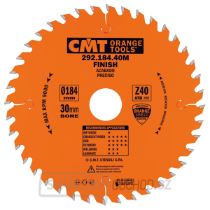 CMT Orange Pilový kotouč pro elektronářadí, finální řez - D184x2,6 d30 Z40 HW gallery main image