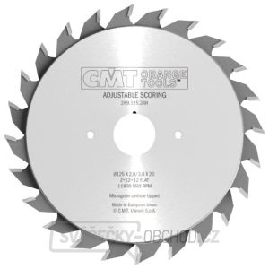 CMT Předřezový kotouč dvoudílný - D120x2,8-3,6 d20 Z12+12 HW CMT Předřezový kotouč dvoudílný - D120x2,8-3,6 d20 Z12+12 HW gallery main image