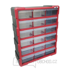 Skříňka plastová 18 šuplíků Skříňka plastová 18 šuplíků gallery main image