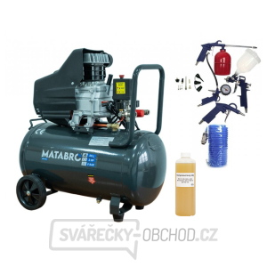 AKČNÍ SET SETMB-K104, Olejový kompresor 50l, 230V s příslušenstvím | 2800W | Matabro AKČNÍ SET SETMB-K104, Olejový kompresor 50l, 230V s příslušenstvím | 2800W | Matabro gallery main image
