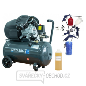 AKČNÍ SET SETMB-K106, Olejový kompresor 50l, 230V s příslušenstvím | 3500W | Matabro AKČNÍ SET SETMB-K106, Olejový kompresor 50l, 230V s příslušenstvím | 3500W | Matabro gallery main image