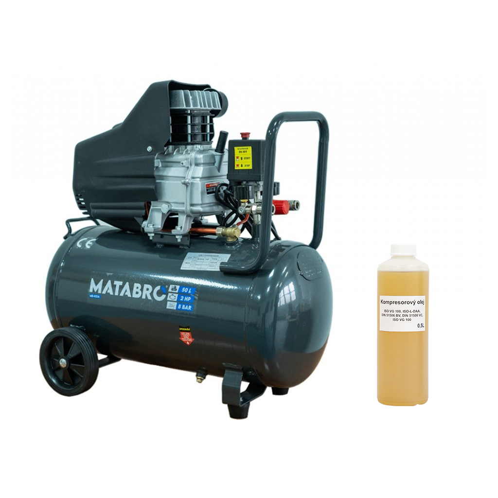Levně Matabro MB-K104, Olejový kompresor 50l, 230V | 2800W MB-K104