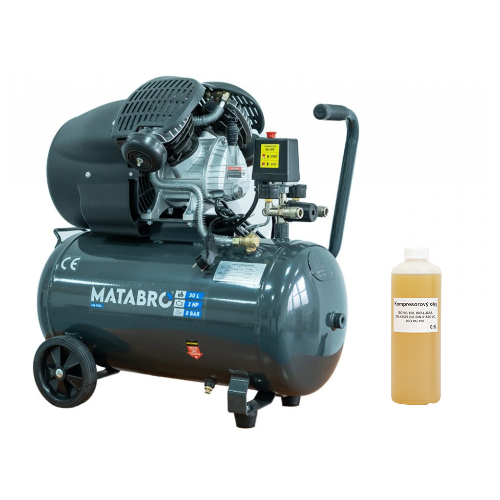 Levně Matabro MB-K106, Olejový kompresor 50l, 230V | 3500W MB-K106