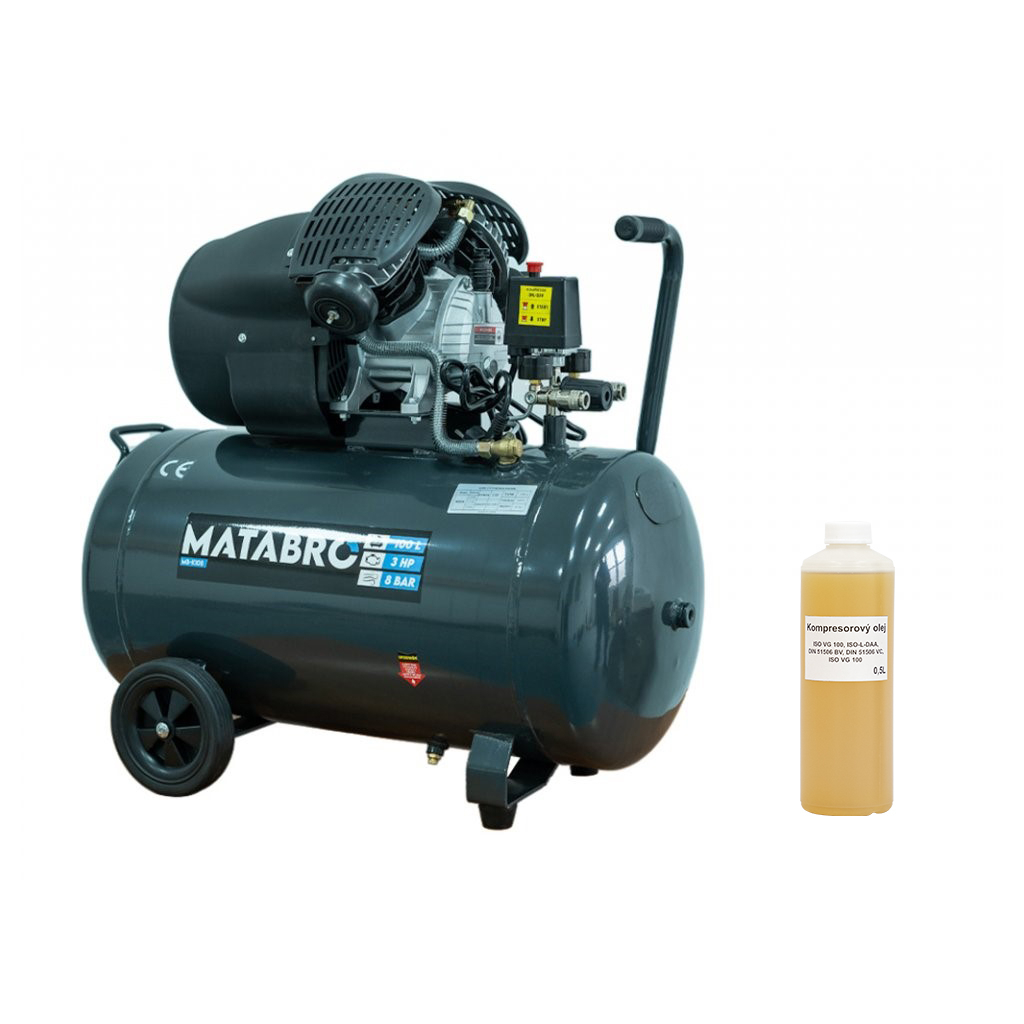Levně Matabro MB-K108, Olejový kompresor 100l, 230V | 3500W MB-K108