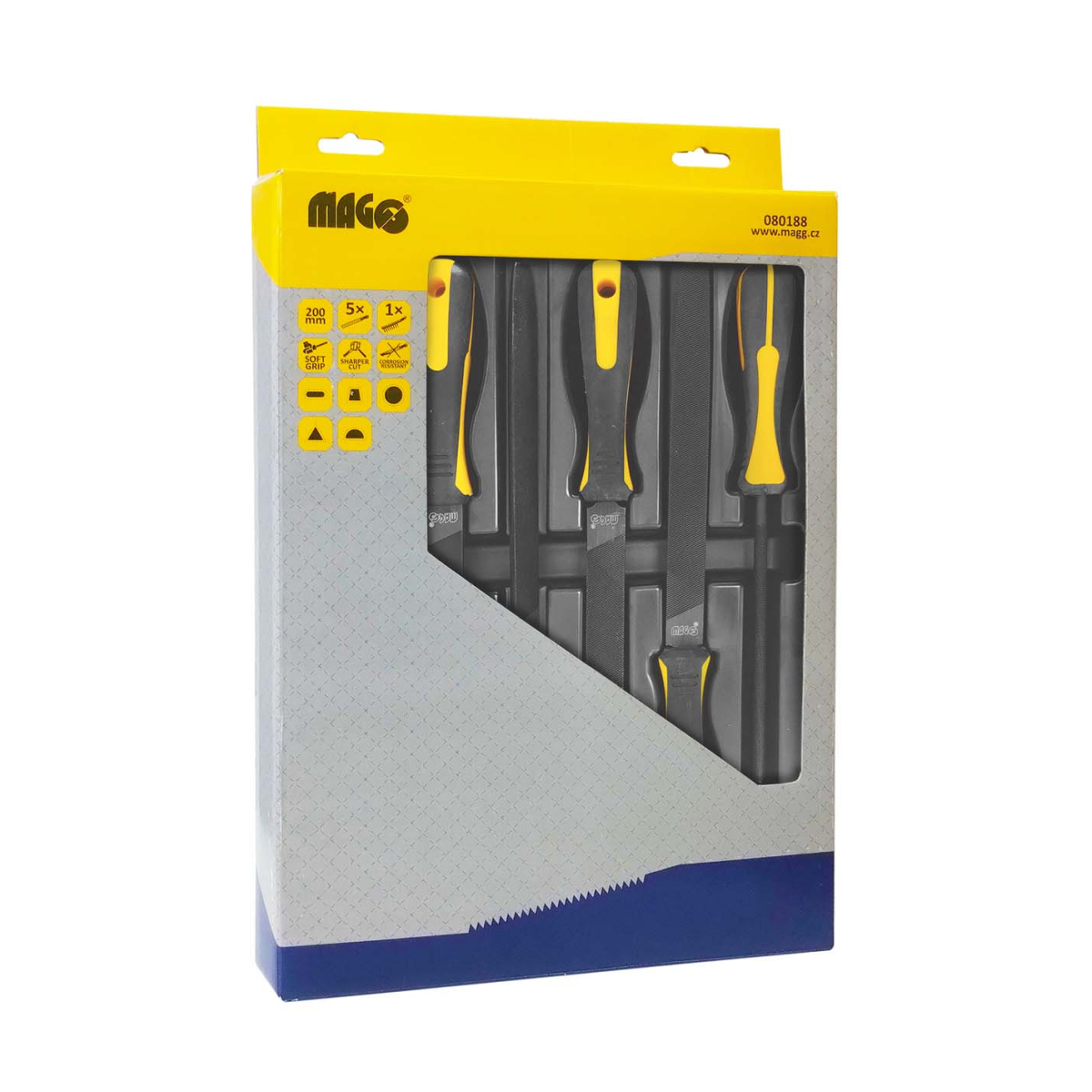 Magg Sada pilníků Black Oxide a kartáč - 6 ks 080188