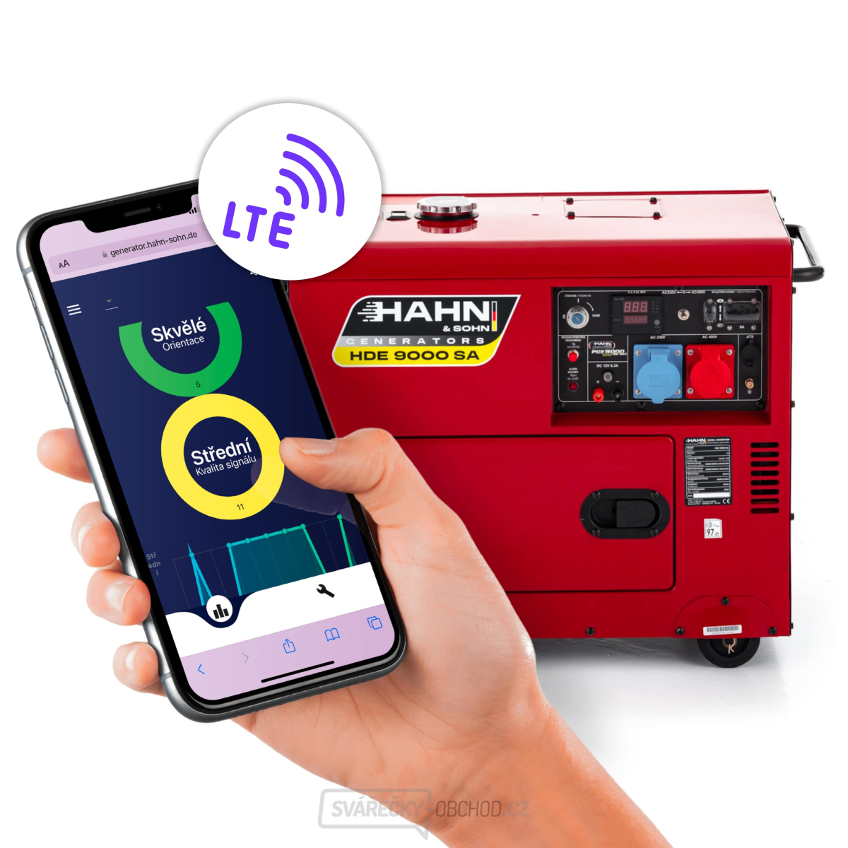 Dieselový Generátor Hahn & Sohn HDE 9000SA-SA3 1/3 + Vzdálený přístup